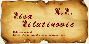 Miša Milutinović vizit kartica